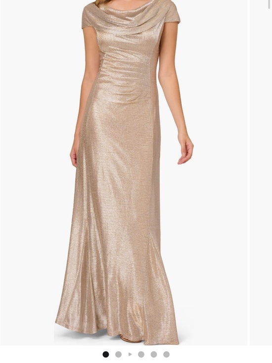 Adrianna Papell Dresses & Skirts - Adrianna Papell Taupe Metallic Dress